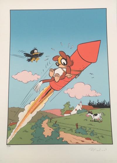 Raymond Macherot - Chlorophylle , 1998 - Sérigraphie signée 2