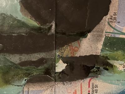 Tracy 168 - Batman, 2016 - Mixed media on subway map 2