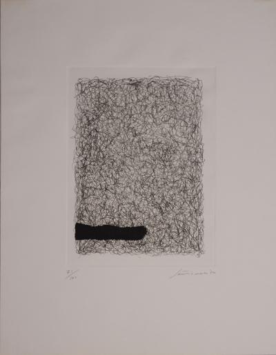 Giuseppe SANTOMASO - Maglia interrotta, 1974 - Gravure signée à la main 2