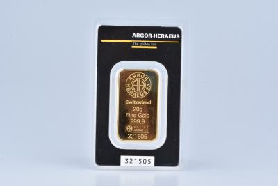 Lingot d’or fin 999,9, 20 grammes 2