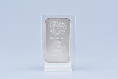Lingot d’argent fin 999,0 20 grammes 2
