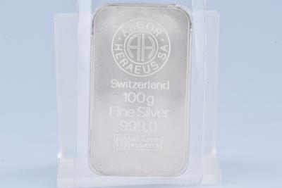 Lingot d’argent fin 999,0 100 grammes 2