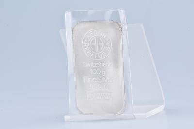 Lingot d’argent fin 999,0 100 grammes 2