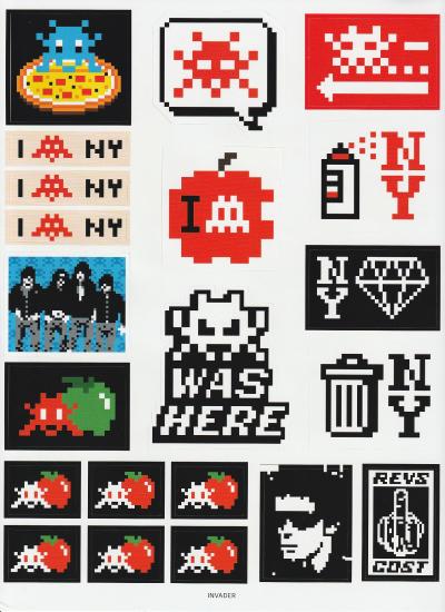 Invader - Invader was here, 2019 - Planche d’autocollants 2