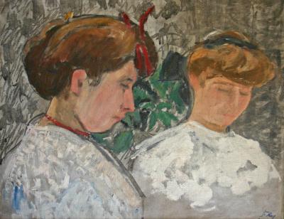 Jean PUY - Les Deux Soeurs, 1905 - Huile sur toile signée 2