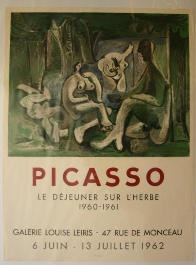 Pablo PICASSO (d’après) - Déjeuner sur l’herbe, 1960 - Affiche lithographique 2