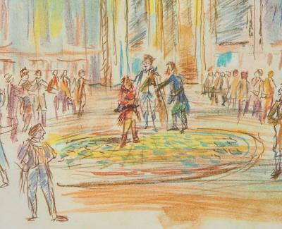 Oskar KOKOSCHKA - Salle du palais, 1962 - Photolithographie signée 2