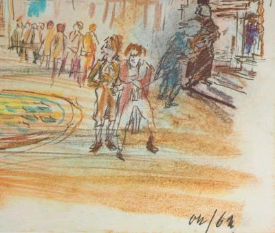 Oskar KOKOSCHKA - Salle du palais, 1962 - Photolithographie signée 2