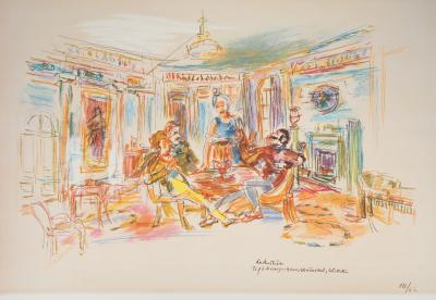 Oskar KOKOSCHKA - Chambre de la conjuration, 1962 - Photolithographie signée 2