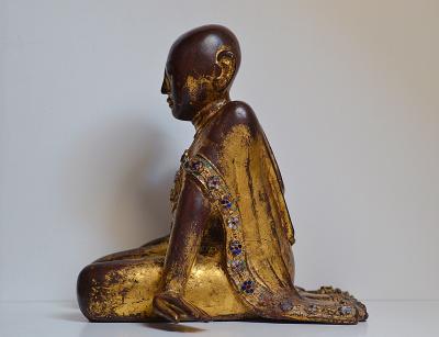 Birmanie - Disciples de Bouddha, style Mandalay, XIXème siècle 2