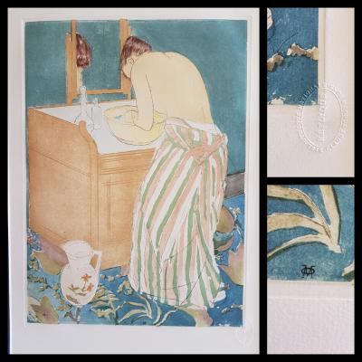 Mary Stevenson CASSATT (d’après) - Femme à sa toilette - Gravure signée 2