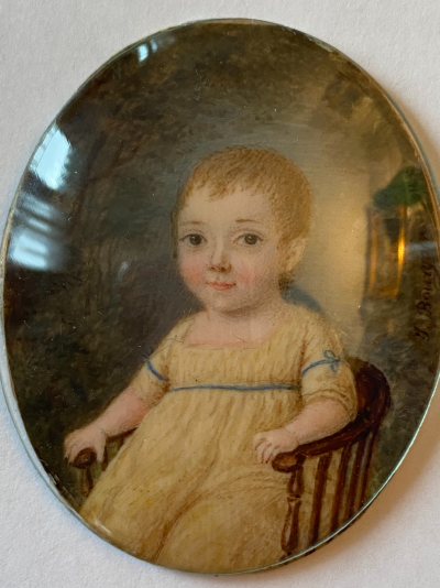 François-Jules BOURGOIN - Portrait de jeune garçon, circa 1800 - Miniature 2