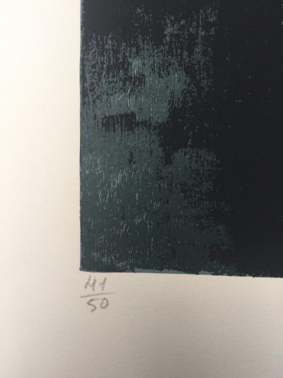 Jean HELION - Portrait of a man in a bowler hat, 1960 - Lithograph signed in pencil 2