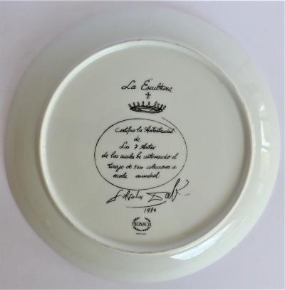 Salvador DALI (d’après)  - Les 7 Arts, 1980 - Assiettes en porcelaine 2