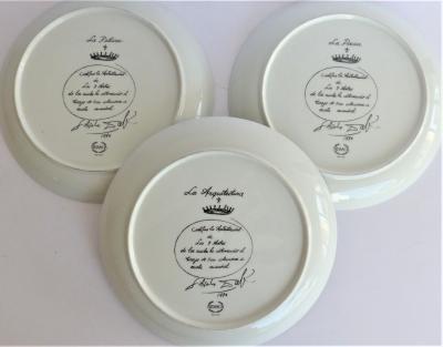 Salvador DALI (d’après)  - Les 7 Arts, 1980 - Assiettes en porcelaine 2