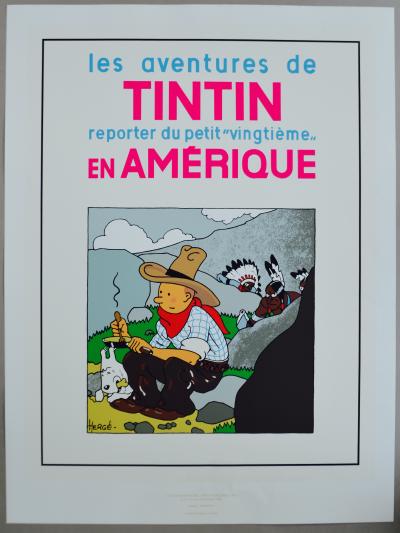 Editions Moulinsart - Tintin en Amérique - Sérigraphie 2