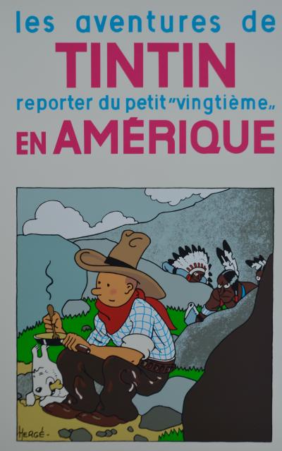 Editions Moulinsart - Tintin en Amérique - Sérigraphie 2