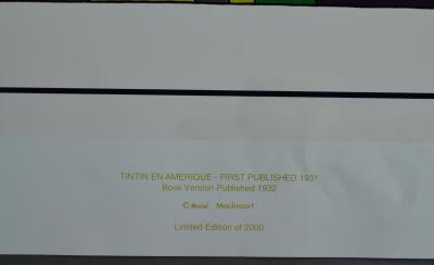 Editions Moulinsart - Tintin en Amérique - Sérigraphie 2