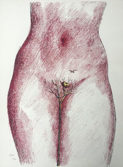 Roland TOPOR - Le nid, 1970 - Lithographie signée au crayon 2