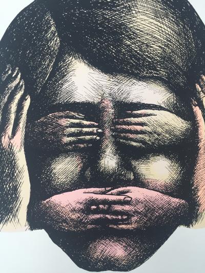 Roland TOPOR - Do not see, do not..., 1970 - Lithograph signed in pencil 2