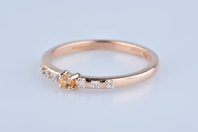 Bague Mauboussin en or rose, saphirs et diamants 2
