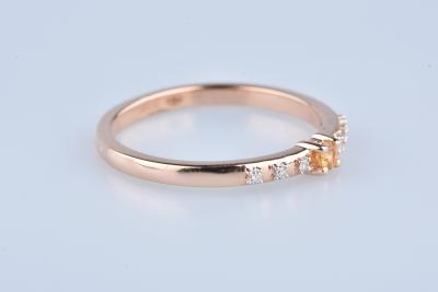 Bague Mauboussin en or rose, saphirs et diamants 2