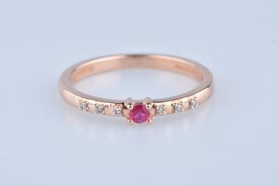 Bague Mauboussin en or rose, rubis et diamants 2