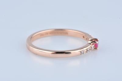 Bague Mauboussin en or rose, rubis et diamants 2