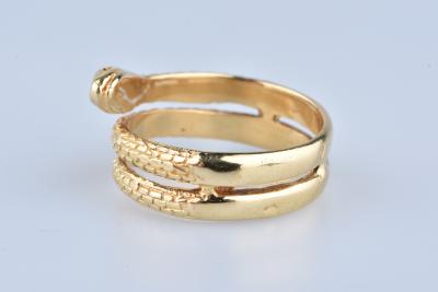Bague en or jaune serpent 2