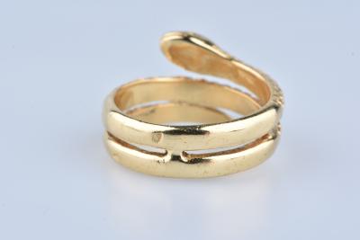 Bague en or jaune serpent 2