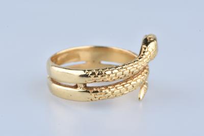 Bague en or jaune serpent 2