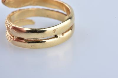Bague en or jaune serpent 2