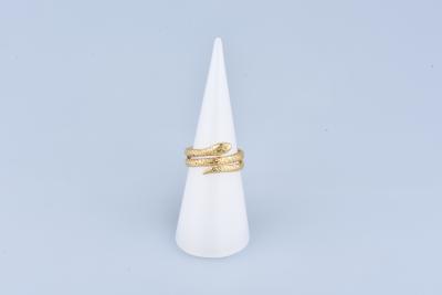Bague en or jaune serpent 2