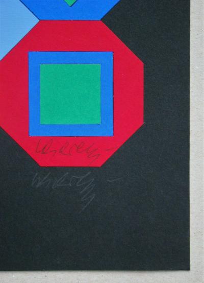 Victor VASARELY - Otto, 1978 - Collage signé au crayon 2