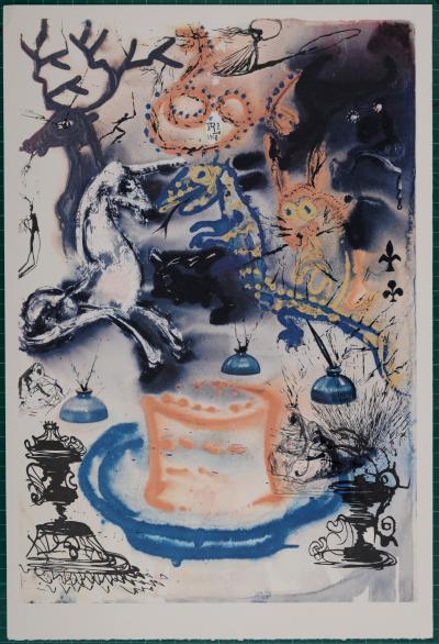 Salvador Dali - Who Stole the Tart, 1969 - Original woodcut 2