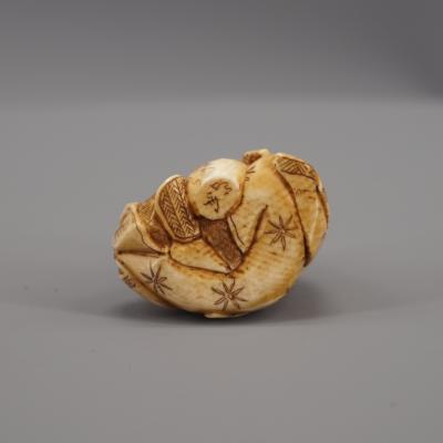 Japon- Netsuke représentant Enma-o, fin XIXème siècle 2