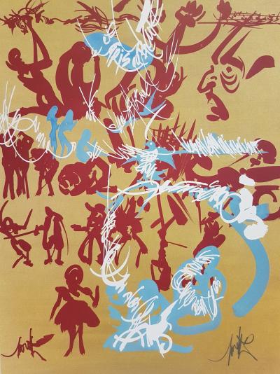 Raymond MORETTI - Les chansons de Jacques Brel XI - Lithographie originale signée au crayon 2