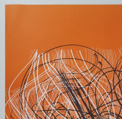 Hans HARTUNG - Composition abstraite 5 en orange, 1971 - Lithographie originale 2