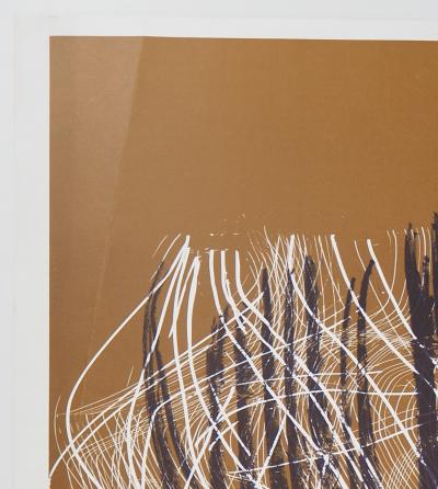 Hans HARTUNG - Composition abstraite W en brun, 1971 - Lithographie originale 2
