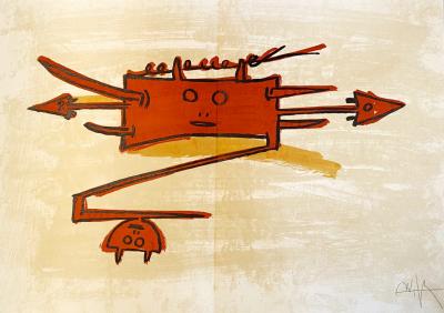 Wifredo LAM - El último viaje del buque fantasma IV - Lithographie signée 2