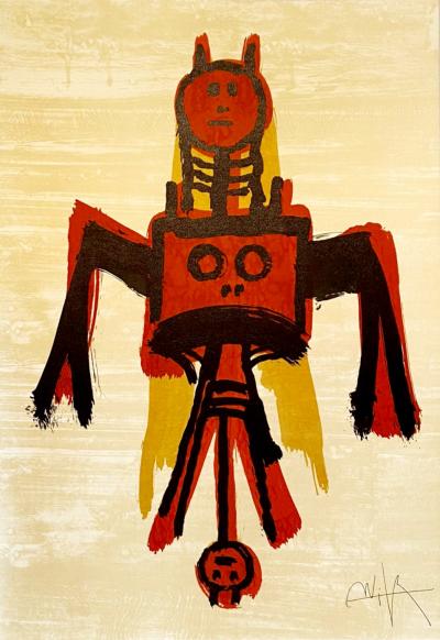 Wifredo LAM - El último viaje del buque fantasma XI - Lithographie signée 2