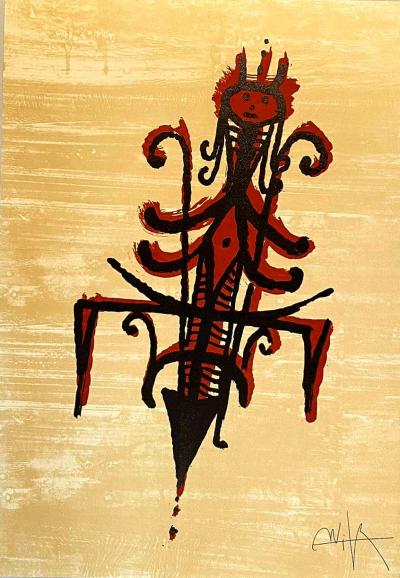 Wifredo LAM - El último viaje del buque fantasma II - Lithographie signée 2