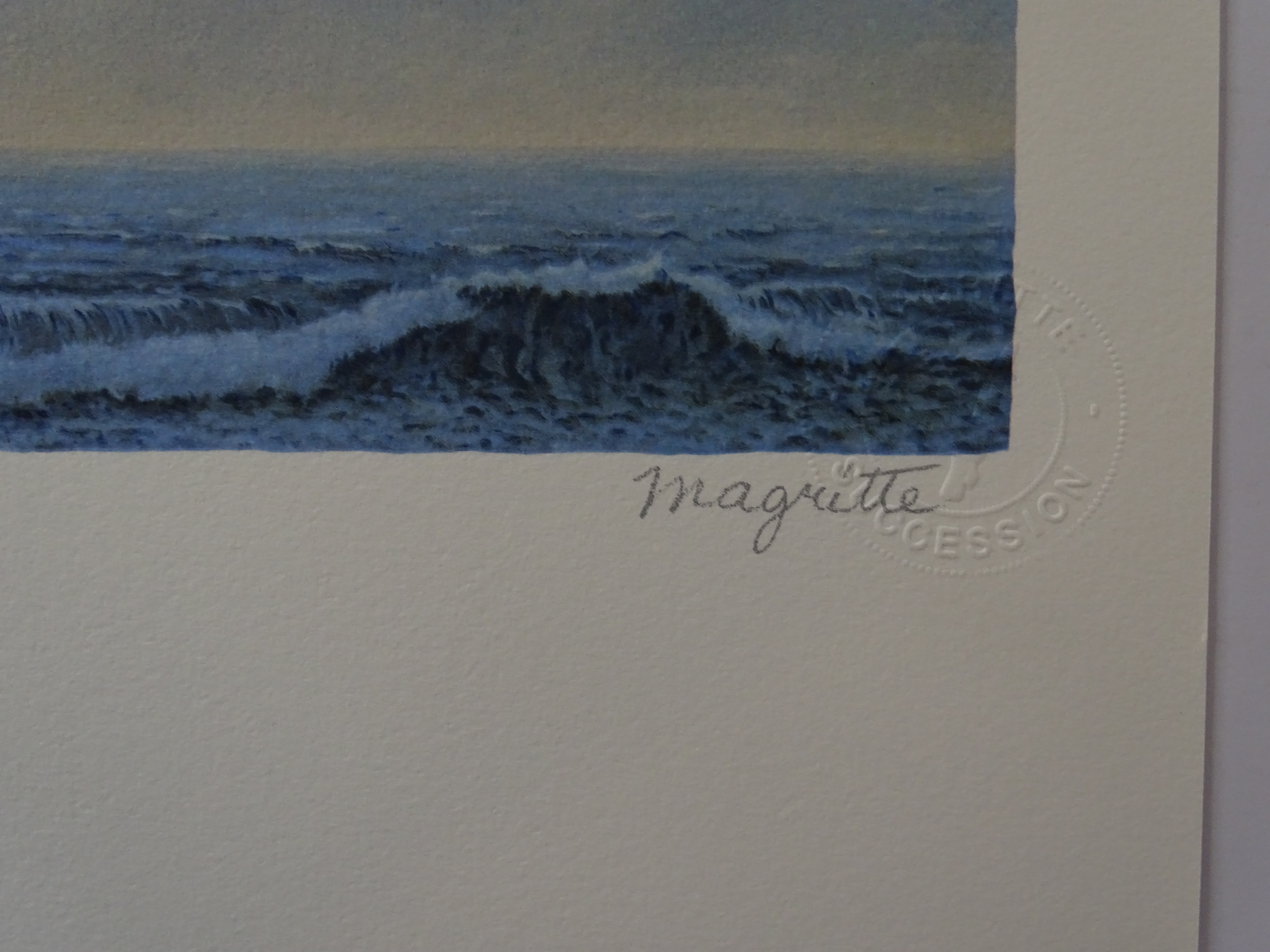 Lithographie Originale Signée De René Magritte (1975) - Avec Certificat D'authenticité, édition Limitée