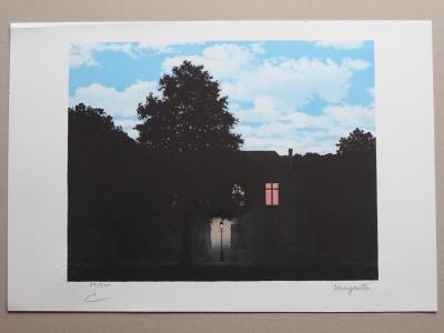 René MAGRITTE (d’après) -  L’Empire des Lumières - Lithographie 2