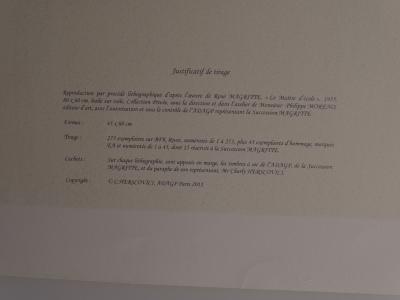 René MAGRITTE - Le Maître d’école - Lithograph  - 2010 2