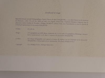 René MAGRITTE - TLe Chef d’œuvre ou les mystères de l’horizon - Lithographie - 2010 2