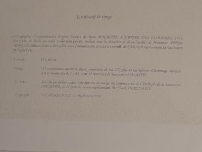 René MAGRITTE - L´Empire des Lumières - Lithographie - 2010 2
