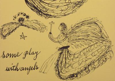 Andy Warhol Some Play With Angels Circa 1957 Offset Lithograph Contemporary Art Plazzart