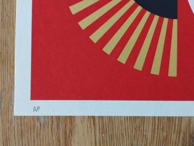 Shepard FAIREY (Obey) - Dove Geometric Red - Sérigraphie signée au crayon 2
