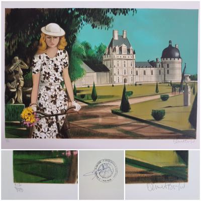 Robert VERNET BONFORT - Château de la Loire, 1983 - Lithographie originale signée au crayon 2